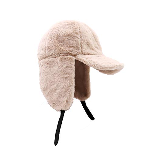 Bonnet tricoté pour femme avec cache-oreilles chaud pour l'hiver