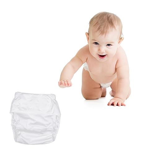 IWOWHERO Djustable Diapers Washable Leakproof Comfortable Incontinence Protection White Medium Size