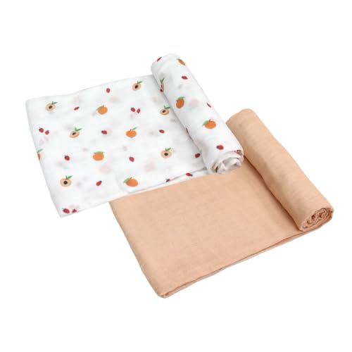 Image of Muslin Baby Swaddle - Breathable Receiving Blankets for Newborn Baby, 70% Viscose derived from Bamboo, 30% Spandex, Imported