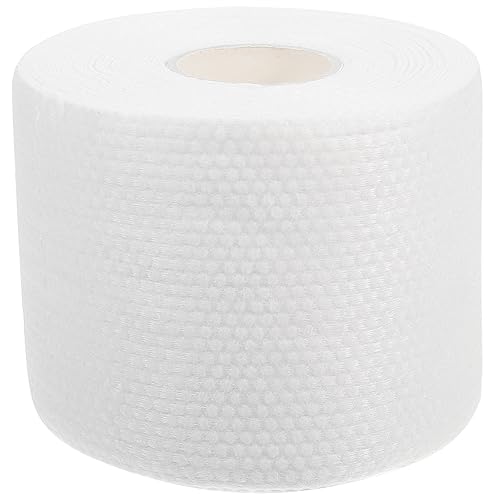 SAFIGLE 1 Rollo Toallas Desechables para Cara de Toallas Faciales de Algodón Suave y Absorbente para Limpieza y Secado para y Cuidado Facial