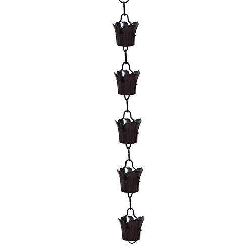 GANAZONO 3. 3Ft Rain Chains Direct Link Rain Chain Aluminum Alloy Functional And Decorative Replacement for Garden Gutter Downspouts