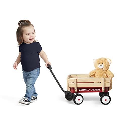 image for Radio Flyer My 1st Steel & Wood Toy Wagon with Teddy Bear, 19