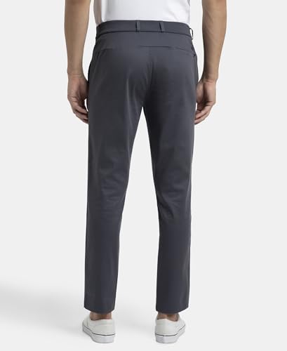 Image of Jockey IM26 Men's Super Combed Cotton Rich Elastane Stretch Woven Fabric Slim Fit All Day Pants with Side Pockets