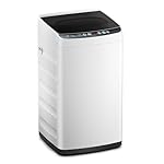 Midea MLTW09M1BWW Portable Washer with 6 Cycles, Drum Clean, Quick, Stainless Steel Tub, Transparent Lid, LED Display Washing Machine, 0.9 cu. ft, White