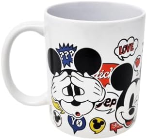 2 Tasses à Café Empilables Mickey Mouse Egan - Porcelaine Disney Lave-Vaisselle Et Micro-ondes