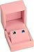 LAODA Luxury Velvet Stud Earring Box Multiple Use Necklace Pendant Earring Jewelry Gift Storage Holder Box(Jewelry not Included) (1, Pink)