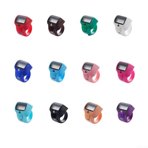 Contador de anillos compacto con pantalla LED y señal audible de 100 unidades para profesores, estudiantes, atletas y presentadores que necesitan precisión (azul)