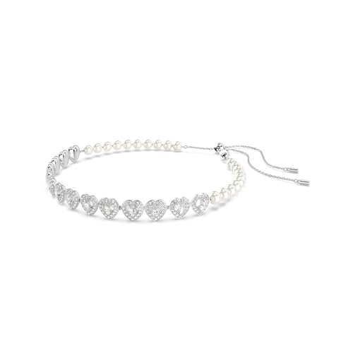 Image of Swarovski Ariana Grande Collection, Clear Crystal & Pearls, Rhodium Finish, Necklaces, Earrings and Bracelets