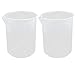 Aexit 2pcs 1000ml gauge PP Plastic Volumetric Measuring Cup Beaker Clear 115mmx145mm