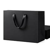 10 Pack Extra Large Gift Bags 40x15x30 cm Black Gift Bags, Gift Bags for Men, Wedding Gift Bags, Black Paper Bags