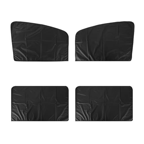 Parasoles Parasoles Laterales para Coche (Paquete De 4): Aislantes Térmicos, Resistentes A La Luz Y con Protección UV, Diseño Magnético
