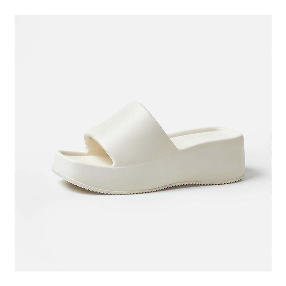 Chaussures de douche en EVA blanc taille 37 avec semelle epaisse de 6 cm