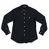 Polo Ralph Lauren Mens Classic Fit Oxford Longsleeve Buttondown Shirt (L, Black)