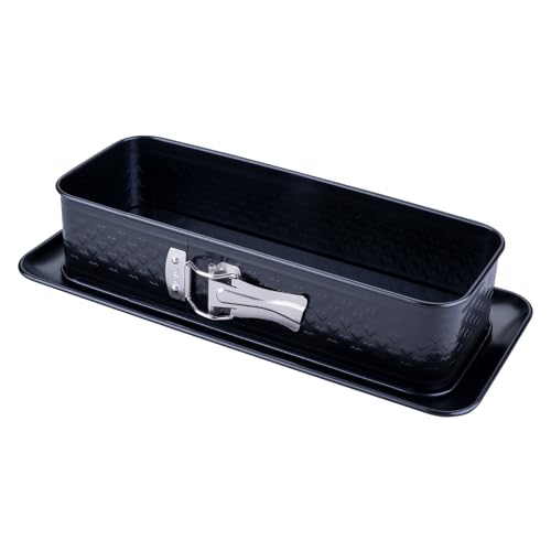 Zenker Königskuchen-Springform 30 cm – Backform mit Herz-Prägung, auslaufgeschützt, PFAS-frei, Made in Germany, Schwarz