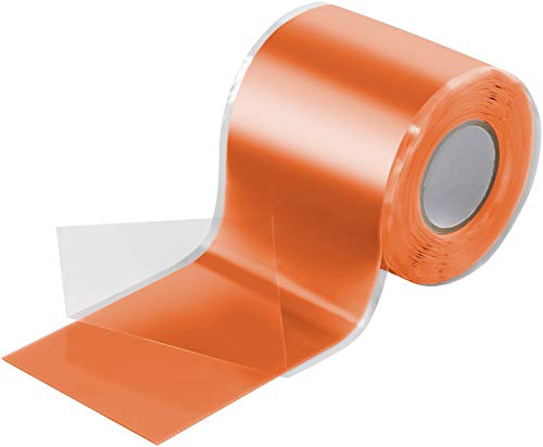 Preisvergleich Produktbild Poppstar 3m selbstverschweißendes Silikonband, Silikon Tape Reparaturband, Isolierband und Dichtungsband (Wasser, Luft), 50mm breit, orange