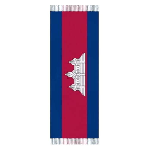 Flag of American Women's Tassel Scarf Shawl Scarf Warm Fringe Scarves