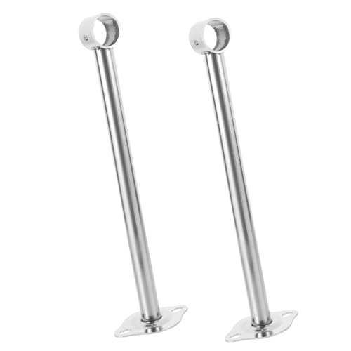 Alasum Soportes de Barra Ajustables para Armario de Acero Inoxidable de 32mm, Resistentes y Fáciles de Limpiar para Baño y Balcón, Paquete de 2 Unidades