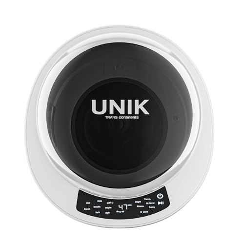 Trans-Continents, Mini-Kompaktwaschmaschine 2.5 kg, Wandmontage für Wohnmobil, Wohnung, Wohnwagen, Boot, Yacht, Katamaran, Nachtfunktion, schnell, heiß, intelligent, Kinder