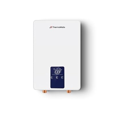 ThermoMate Tankless Water Heater Electric for Sink Faucet, 4500W 110~120V Small Point of Use Instant Hot Water Heater CSA Approved with Temperature Display, Self-modulating, 0.85GPM at 35°F Rise