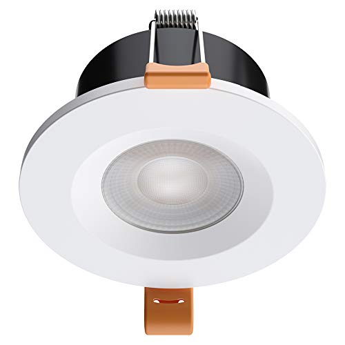 LightHub CCT LED Fire Rated Downlight IP65 6W Dimmable Slim White Tri-Colour: 3000K 4000K 5000K