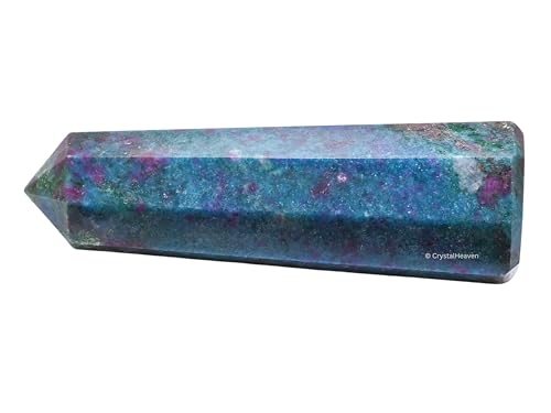 Image of Crystal Heaven Certified Ruby Kyanite Tower Obelisk Point For Chakra, Healing And Balancing - Aaa Grade Original Certified Gemstone Agate For Reiki Meditation Yoga Spiritual (2-3 Inches)