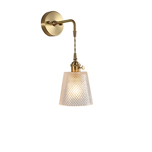 Lampe murale en laiton verre chevet chambre salon de thé comptoir retro em