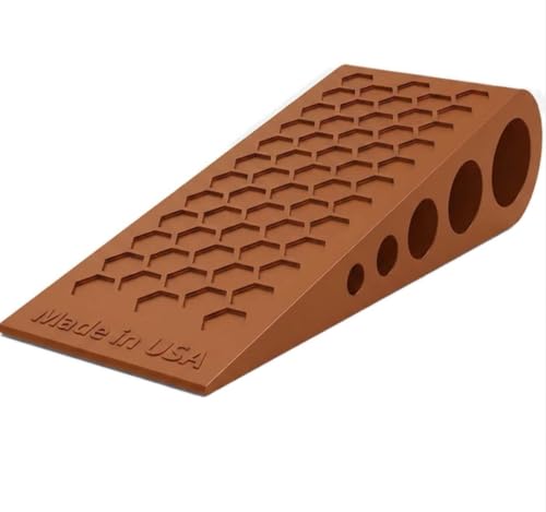 Image of Door Stoppers for Bottom of Door Premium Floor Rubber Door Stop Wedge Made in USA Heavy Duty Honeycomb Design for Carpet, Tile, Ideal for Home, School, Commercial, Coffee