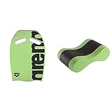 ARENA Unisex Schwimmbrett Kickboard als Schwimmhilfe oder zum Kraft- und Techniktraining, Green (60), One Size & Freeflow Pullbouy, Acid_Lime/Black, One Size, 95056