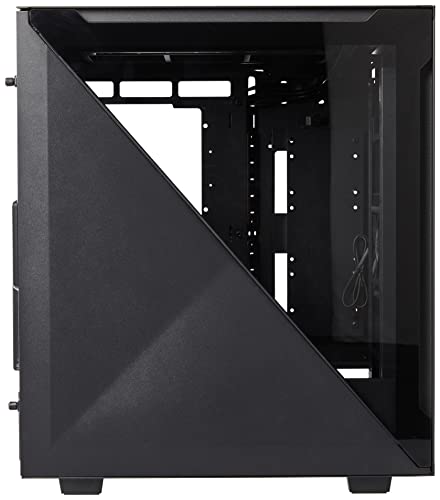 Image of Thermaltake Divider 500 TG Air Black Color Mid Tower Computer Case with 1 120mm standard fan, 1 120mm rear fan, 2 mesh panel, 2 tempered glass window + 2 symmetrical triangular panels CA-1T4-00M1WN-02