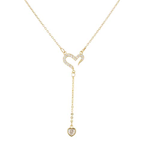 Collier chaîne de clavicule de Dames anti-ternissement cœur léger confort cutané