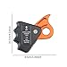rockible Climbing Rope Grab Fall Arrester 15kN Rope Grabber Aluminum Alloy Ascender Equipment Climbing Stop Descender for Expedition, Orange