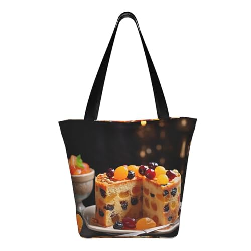 Fruit Cakes Print Comfortable Shoulder Bag Summer HandbagTravel Beach Work Daily Use Versatile Carry3