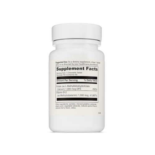DAVINCI Labs Active Folate B12 Chewable, 60 Chewable Tablets - image 2