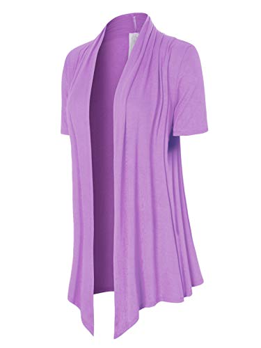 Image of MixMatchy Women's Lightweight Short Sleeve Draped Open Front Cardigan Vest