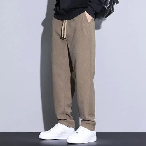 Autumn Drape Casual Pants Men Straight Loose Trousers4