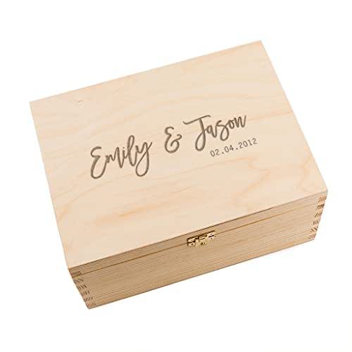 Wooden Personalised Keepsake Box/gifts for her him Memory Box/Wedding