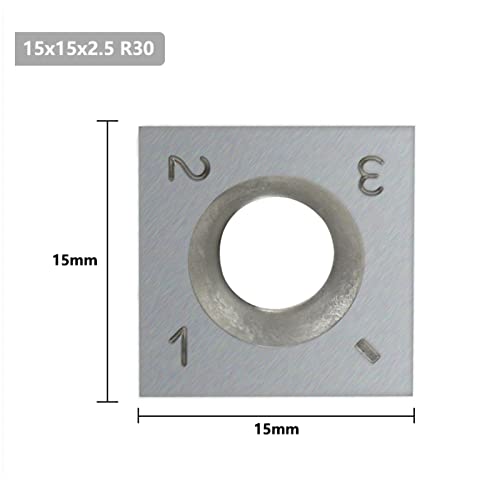 Juego de 10 inserts de carburo 15mm para torneado madera miniatura 4