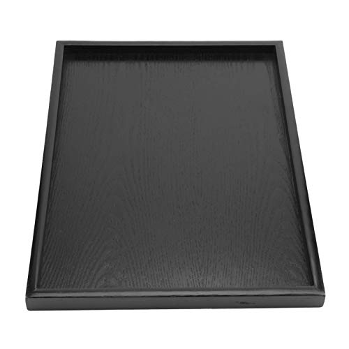 Deror Bandeja de té, Forma Rectangular Madera Maciza Té Café Bocadillos Comidas Bandeja de Servicio Plato Bandejas de… - Imagen 8