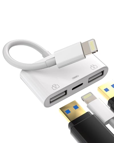 Adaptador Lightning to USB Adapter Cable OTG Conversor Cargador Jack para Apple iPhone 14 13 12 11 Pro MAX 7 8 Plus X para iPad Air Mini Accesorios Lectorlector Tarjetas Conector Pendrive Teclado