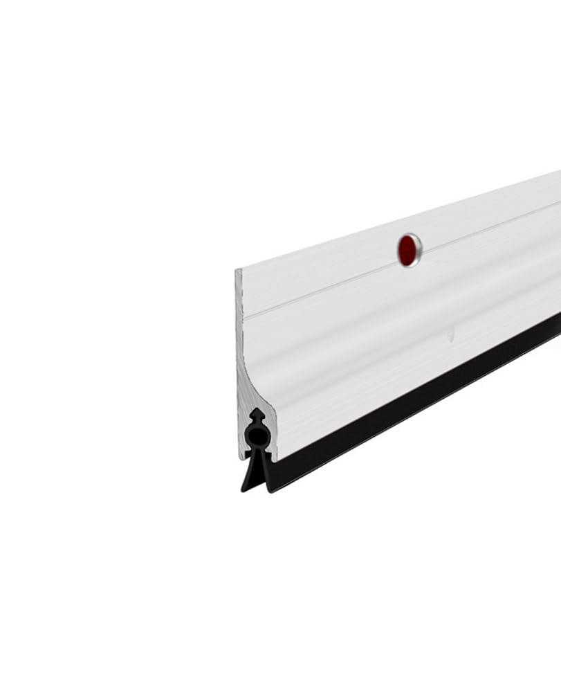 Butée de porte en aluminium blanc 85x3,6 cm bas de porte