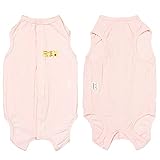 KUVEELA PET 術後服 猫 犬術後服 避妊手術後 術後ウェア メス オス 傷口 保護 介護服 小型犬（ベビーピンク Ｓ＋）