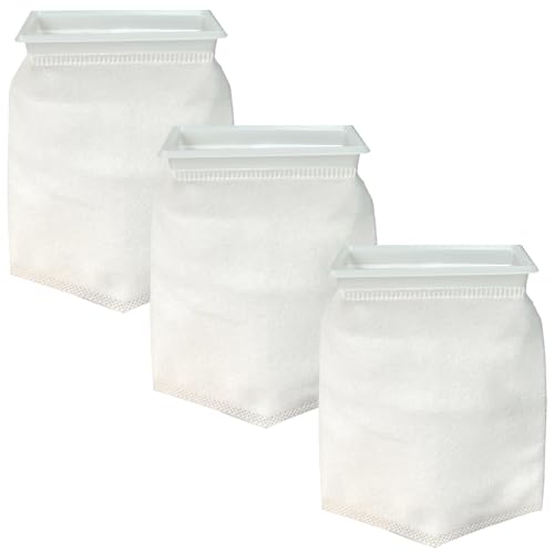 Image of 3 Pack Rectangle Filter Sock 200 μm 7 x 4.5 Inch Aquarium Filter Bags Aquarium Filter, Rectangle Aquarium Filter Sock, Rectangle Felt Filter Sock, Aquarium Filter Bags for Saltwater