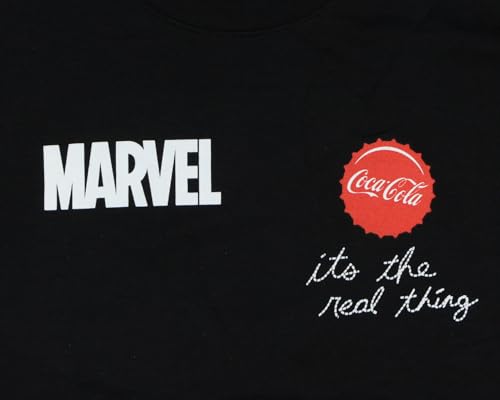 Coca-Cola x Marvel Men's Logos It's The Real Thing Fleece Pullover Sweater2