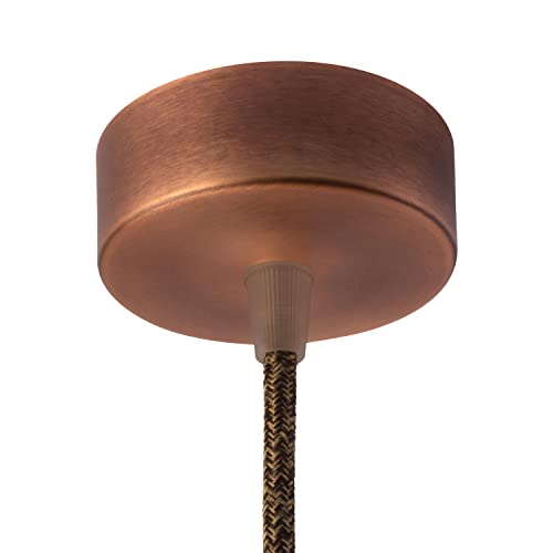 AMARCORDS, Metal Ceiling Rose, Color Bronze, lamp Ceiling Canopy Complete with Cable clamp Accessories