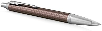 Parker IM Ballpoint Pen | Premium Warm Silver | Medium Point Blue Ink | Gift Box