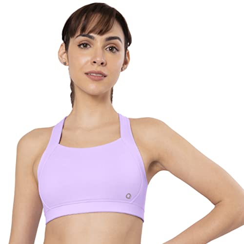 Image of Amante Solid Padded Non-Wired Full Coverage Sports Bra
