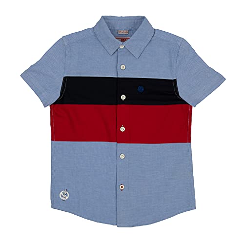 Image of Under Fourteen Only Boys Shirt, 100% Cotton Half Slevees Narrow Collar Regular Fit Printed Shirts for Kids Boys.