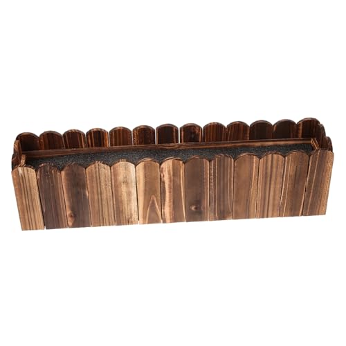 ibasenice Maceta De Madera Anticorrosiva Pequeña para Jardín De Imitación Rústica para Interior De Madera