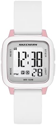 Skechers Women’s Quartz Metal and Silicone Sports Digital Watch