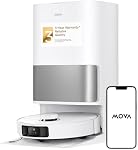 Aspirateur et mop robot MOVA P10 Pro, aspiration de 13 000Pa, lavage et séchage automatique à l'eau chaude à 140°F, mop extensible à double rotation, élévation de 10,5 mm pour tapis, évitement d'obstacles à 360°, contrôle par application